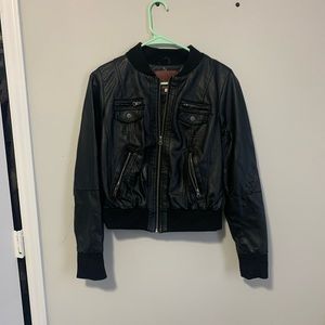 Faux leather jacket